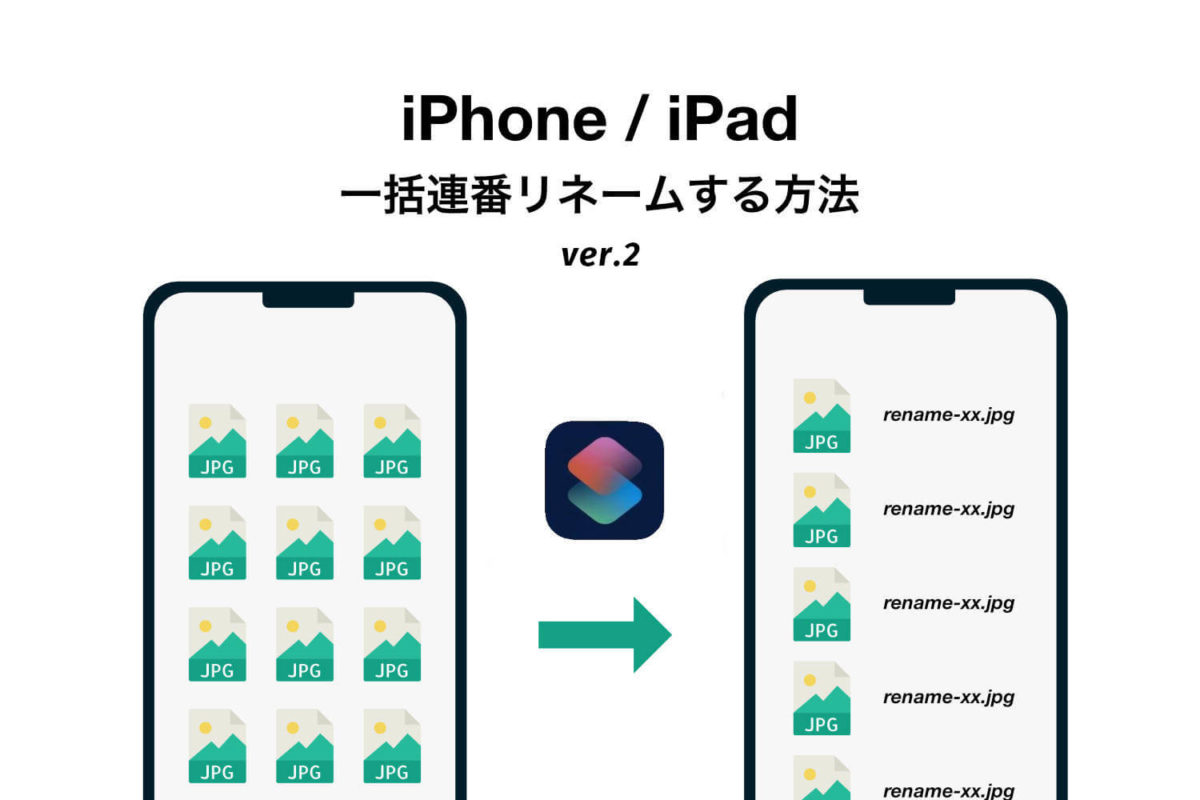 Iphone Ipadで一括連番リネームする方法 追加対応ver ショートカット Enhance